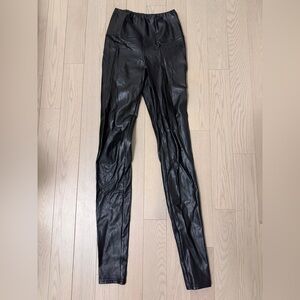 Wilfred Black Leather Leggings
